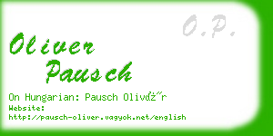 oliver pausch business card